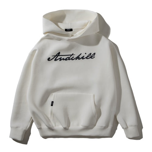 AWRY SIGNATURE DOUBLE KNIT HOODIE WHITE