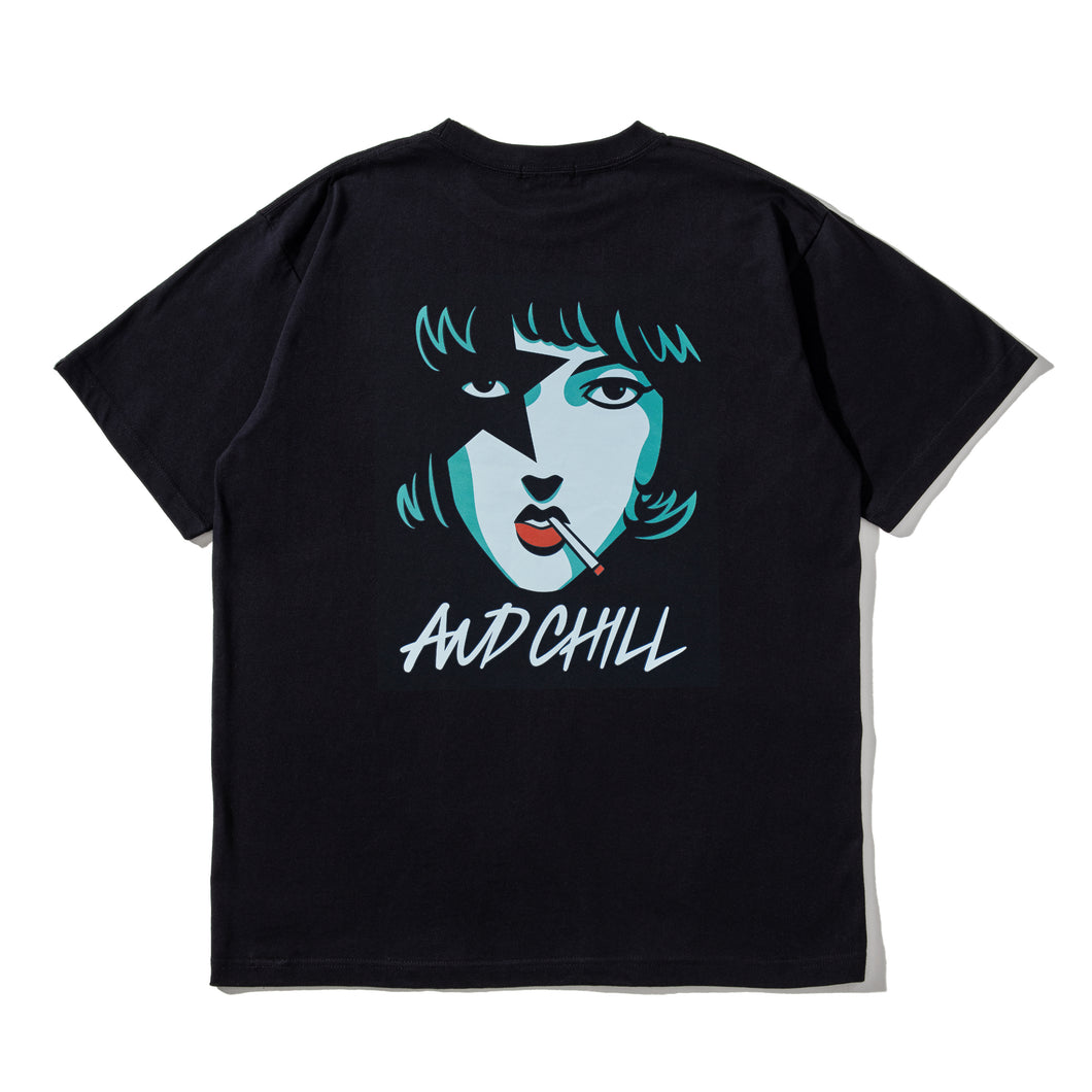 GRAPHIC AT S/S TEE BLACK